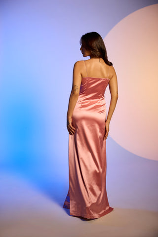 Rosé Luxe Satin Gown