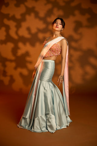 Blossom Drape Gown