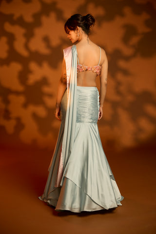 Blossom Drape Gown