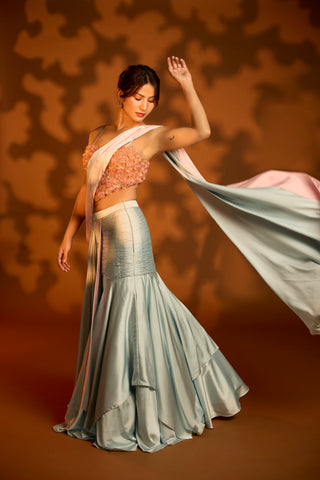 Blossom Drape Gown