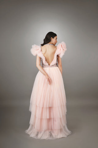 Blush Garden Tulle Gown